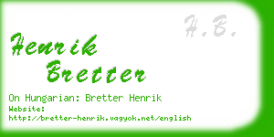 henrik bretter business card